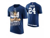 Men Dallas Cowboys Chidobe Awuzie #24 Navy Cartoon And Comic Artistic Painting T-Shirt