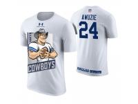 Men Dallas Cowboys Chidobe Awuzie #24 White Cartoon And Comic Artistic Painting T-Shirt