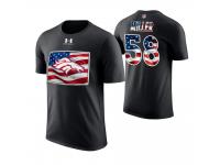 Men Denver Broncos Von Miller #58 Stars and Stripes 2018 Independence Day American Flag T-Shirt