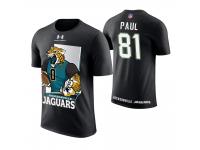 Men Jacksonville Jaguars Niles Paul #81 Black Cartoon And Comic Artistic Painting T-Shirt