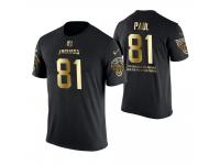 Men Jacksonville Jaguars Niles Paul #81 Metall Dark Golden Special Limited Edition With Message T-Shirt