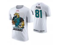 Men Jacksonville Jaguars Niles Paul #81 White Cartoon And Comic Artistic Painting T-Shirt