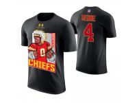 Men Kansas City Chiefs Chad Henne #4 Black Cartoon And Comic Artistic Painting T-Shirt