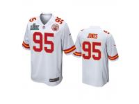 Men Kansas City Chiefs Chris Jones White Super Bowl LIV Game Jersey