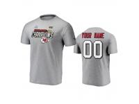 Men Kansas City Chiefs Custom Heather Gray Super Bowl LIV Champions Trophy Collection Locker Room T-Shirt