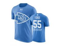 Men Kansas City Chiefs Dee Ford #55 Powder Blue Father Day Gift With Message T-Shirt