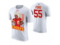 Men Kansas City Chiefs Dee Ford #55 White Cartoon And Comic Artistic Painting T-Shirt