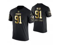 Men Kansas City Chiefs Derrick Nnadi #91 Metall Dark Golden Special Limited Edition With Message T-Shirt