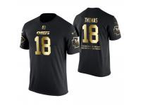 Men Kansas City Chiefs Emmitt Thomas #18 Metall Dark Golden Special Limited Edition Retired Player With Message T-Shirt