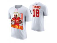 Men Kansas City Chiefs Emmitt Thomas #18 White Cartoon And Comic Artistic Painting Retired Player T-Shirt