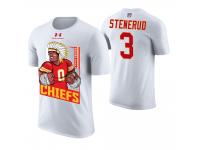 Men Kansas City Chiefs Jan Stenerud #3 White Cartoon And Comic Artistic Painting Retired Player T-Shirt