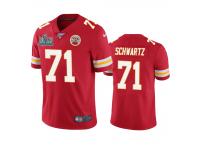 Men Kansas City Chiefs Mitchell Schwartz Red Super Bowl LIV Vapor Limited Jersey 100th