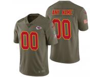 Men Kansas City Chiefs Olive 2017 Salute To Service Custom Jersey