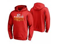 Men Kansas City Chiefs Red 2018 NFL Playoffs Bound Coin Toss Pullover Hoodie