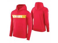 Men Kansas City Chiefs Red Sideline Team Performance Pullover Hoodie