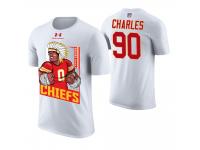 Men Kansas City Chiefs Stefan Charles #90 White Cartoon And Comic Artistic Painting T-Shirt