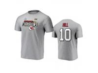 Men Kansas City Chiefs Tyreek Hill Heather Gray Super Bowl LIV Champions Trophy Collection Locker Room T-Shirt
