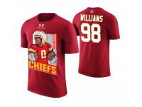 Men Kansas City Chiefs Xavier Williams #98 Red Cartoon And Comic Artistic Painting T-Shirt