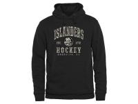 Men New York Islanders Black Camo Stack Pullover Hoodie