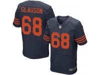 Men NFL Chicago Bears #68 Matt Slauson Authentic Elite 1940s Throwback Navy Blue Nike Jersey