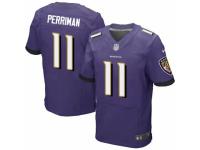 Men Nike Baltimore Ravens #11 Breshad Perriman Elite Purple Team Color NFL Jersey