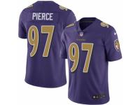 Men Nike Baltimore Ravens #97 Michael Pierce Limited Purple Rush Vapor Untouchable NFL Jersey