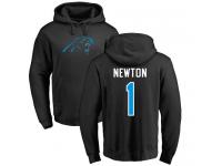 Men Nike Cam Newton Black Name & Number Logo - NFL Carolina Panthers #1 Pullover Hoodie