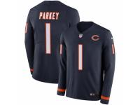 Men Nike Chicago Bears #1 Cody Parkey Limited Navy Blue Therma Long Sleeve NFL Jersey