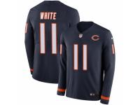 Men Nike Chicago Bears #11 Kevin White Limited Navy Blue Therma Long Sleeve NFL Jersey