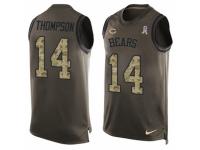 Men Nike Chicago Bears #14 Deonte Thompson Limited Green Salute to Service Tank Top NFL Jersey