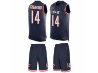 Men Nike Chicago Bears #14 Deonte Thompson Limited Navy Blue Tank Top Suit NFL Jersey
