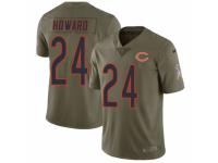 Men Nike Chicago Bears #24 Jordan Howard Limited Olive 2017 Salute to Service NFL Jersey