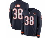 Men Nike Chicago Bears #38 Adrian Amos Limited Navy Blue Therma Long Sleeve NFL Jersey