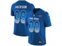 Men Nike Chicago Bears #39 Eddie Jackson Limited Royal Blue NFC 2019 Pro Bowl NFL Jersey