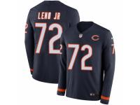 Men Nike Chicago Bears #72 Charles Leno Limited Navy Blue Therma Long Sleeve NFL Jersey
