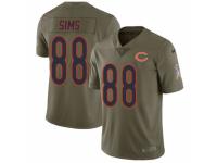 Men Nike Chicago Bears #88 Dion Sims Limited Olive 2017 Salute to Service NFL Jersey