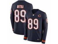 Men Nike Chicago Bears #89 Mike Ditka Limited Navy Blue Therma Long Sleeve NFL Jersey