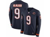 Men Nike Chicago Bears #9 Jim McMahon Limited Navy Blue Therma Long Sleeve NFL Jersey