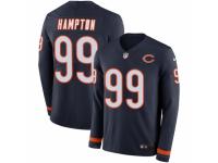 Men Nike Chicago Bears #99 Dan Hampton Limited Navy Blue Therma Long Sleeve NFL Jersey