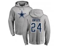 Men Nike Chidobe Awuzie Ash Name & Number Logo - NFL Dallas Cowboys #24 Pullover Hoodie