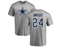 Men Nike Chidobe Awuzie Ash Name & Number Logo - NFL Dallas Cowboys #24 T-Shirt