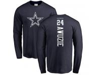 Men Nike Chidobe Awuzie Navy Blue Backer - NFL Dallas Cowboys #24 Long Sleeve T-Shirt