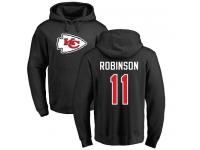 Men Nike Demarcus Robinson Black Name & Number Logo - NFL Kansas City Chiefs #11 Pullover Hoodie