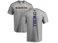 Men Nike Eric Weddle Ash Backer - NFL Baltimore Ravens #32 T-Shirt