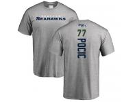 Men Nike Ethan Pocic Ash Backer - NFL Seattle Seahawks #77 T-Shirt