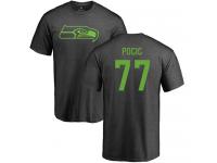 Men Nike Ethan Pocic Ash One Color - NFL Seattle Seahawks #77 T-Shirt