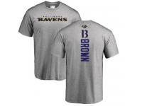 Men Nike John Brown Ash Backer - NFL Baltimore Ravens #13 T-Shirt