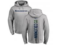 Men Nike Justin Coleman Ash Backer - NFL Seattle Seahawks #28 Pullover Hoodie