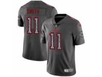 Men Nike Kansas City Chiefs #11 Alex Smith Gray Static Vapor Untouchable Game NFL Jersey