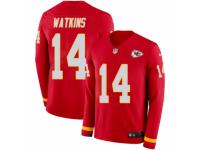 Men Nike Kansas City Chiefs #14 Sammy Watkins Limited Red Therma Long Sleeve NFL Jersey